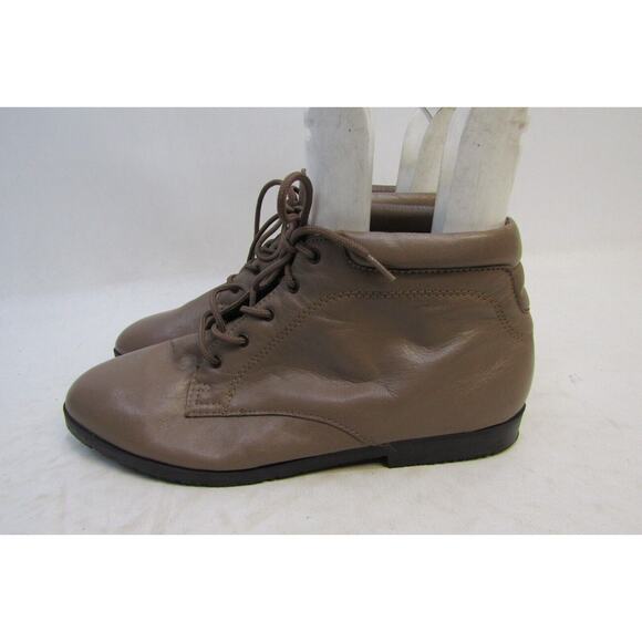 Danexx Womens Size 9 M Light Brown Leather Lace Up Ankle Fashion Boots Bootie - Picture 1 of 11
